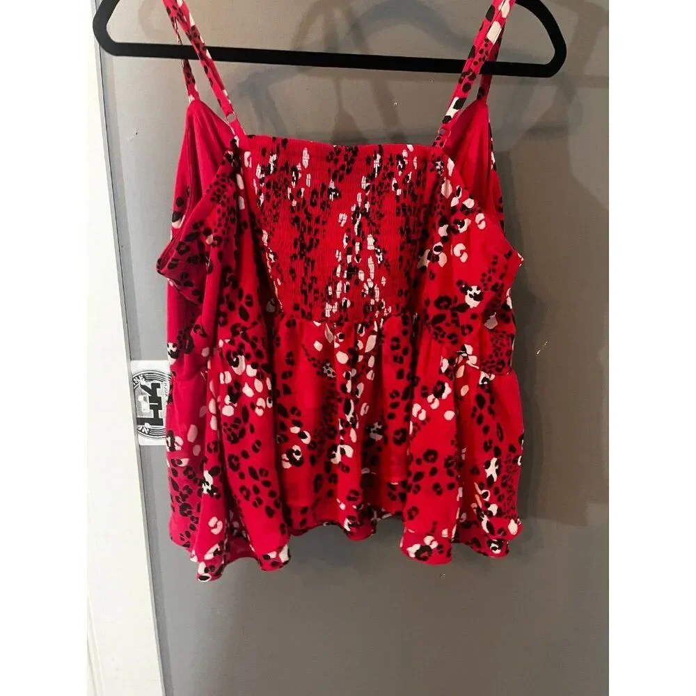 Torrid size 2 pink leopard print tank top blouse - Picture 4 of 4